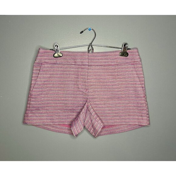 Ann Taylor LOFT The Riviera Short Women's 4 Pink Stripe Casual Summer Preppy Mod - Picture 10 of 14